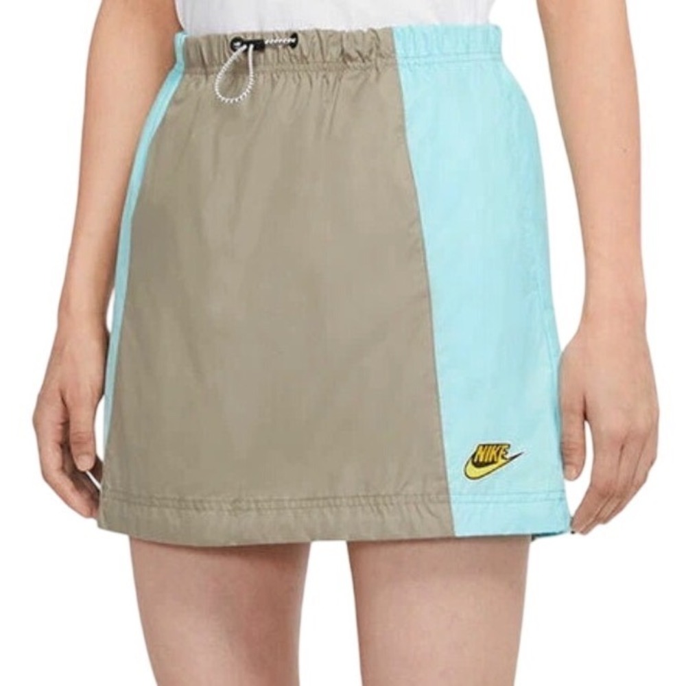 Nike Oversized Colorblock Parachute Bubble Skirt Turquoise Women's 1X